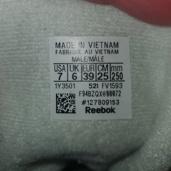 Reebok Old School Classic White Suede Nylon Sneaker  Unisex 7 - Picture 4 of 8